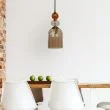 LIGHT PRESTIGE Lampa wisząca Tropea 1xE27 bursztynowa, średnia LP-2004/1P M AM