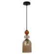LIGHT PRESTIGE Lampa wisząca Tropea 1xE27 bursztynowa, średnia LP-2004/1P M AM