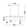 LUCES EXCLUSIVAS LAMPA WISZĄCA ANUCO LE44612