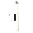 LIGHT PRESTIGE LP-0510/1W-61 BK Linea kinkiet 61cm czarny