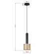 LIGHT PRESTIGE LP-0702/1P GD Lampa wisząca Amo złoto-czarna 1xE27