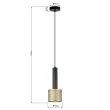LIGHT PRESTIGE LP-0702/1P GD Lampa wisząca Amo złoto-czarna 1xE27