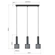 LIGHT PRESTIGE LP-0702/3L BK Lampa wisząca Amo czarna 3xE27