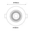 LIGHT PRESTIGE LP-1506/1RS BK Ruchome oczko podtynkowe Plus czarne LED CCT