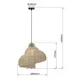 LIGHT PRESTIGE LP-1806/1P 60cm Ratanowa lampa wisząca Shella 60 cm brązowy 1xE27