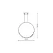 LIGHT PRESTIGE LP-999/1P S BK CCT Lampa wisząca Mirror czarna LED CCT