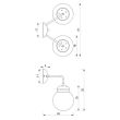 LUMINEX 7034 kinkiet Hydro 2 opal glass dia 160 mm