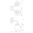 LUMINEX 7034 kinkiet Hydro 2 opal glass dia 160 mm