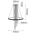 ANTIGO 5215 Lampa wisząca Luna - Mosiądz mat-czarna 3000K