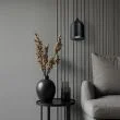 LIGHT PRESTIGE LP-0110/1P BK Metalowa lampa wisząca Nilo czarna 1xGU10