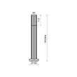 MILAGRO ML0301 VERTICAL BLACK LAMPA OGRODOWA 1xGU10 IP44