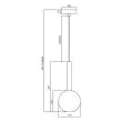 MILAGRO ML0331 Lampa wisząca NIKO BLACK 1xG9 fi 150