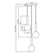 MILAGRO ML0333 Lampa wisząca NIKO BLACK 3xG9
