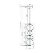 MILAGRO ML0346 Lampa wisząca DAPHNE AMBER 36W