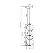 MILAGRO ML0347 Lampa wisząca DAPHNE SMOKED 36W