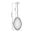 MILAGRO ML0351 Lampa wisząca BRAGA SMOKED 1xE27