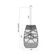 MILAGRO ML0355 Lampa wisząca ARONA BLACK 1xG9 fi 400