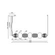 MILAGRO ML0366 Lampa wisząca CARO SMOKED 42W LED