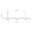 MILAGRO ML0371 Lampa wisząca (listwa) GENESIS WHITE 7xGU10