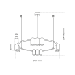 MILAGRO ML0373 Lampa wisząca (koło) GENESIS BLACK 10xGU10