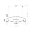 MILAGRO ML0375 Lampa wisząca (koło) GENESIS BLACK GOLD 10xGU10