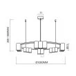 MILAGRO ML0378 Lampa wisząca (koło) GENESIS BLACK GOLD 15xGU10