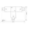 MILAGRO ML0713 Łącznik T Track Biały 1-Obwodowy v2.0