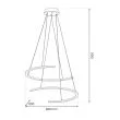 MILAGRO ML1178 Lampa wisząca DOUBLEMOON 30W LED