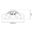 MILAGRO ML1276 Lampa sufitowa PIREUS 5xE27