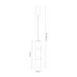 MILAGRO ML1396 Lampa wisząca BATO Smoked 4W LED