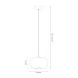 MILAGRO ML1399 Lampa wisząca VASO 1 AMBER 4W