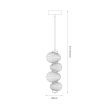MILAGRO ML1423 Lampa wisząca BOLLA SMOKED 17W LED