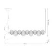 MILAGRO ML1426 Lampa wisząca BOLLA GOLD 32W LED