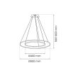 MILAGRO ML1546 Lampa wisząca HOOP GOLD 51W LED