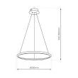 MILAGRO ML1549 Lampa wisząca HOOP CHROME 27W LED