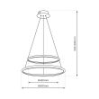 MILAGRO ML1550 Lampa wisząca HOOP CHROME 51W LED