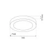 MILAGRO ML1786 Plafon Evora Biały Round 6W 3CCT