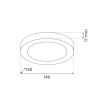 MILAGRO ML1789 Plafon Evora Czarny Round 6W 3CCT