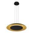 MILAGRO ML1815 Lampa wisząca Piattino Czarny Złoty 30W LED 3000K-4000k-6000K