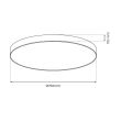 MILAGRO ML1834 Plafon Siena Czarny 80W LED Ø750 mm + pilot