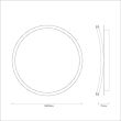 MILAGRO ML1846 Lampa sufitowa CALI round 30W LED