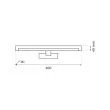 MILAGRO ML2025 Kinkiet Mirore Czarny 8W 40cm
