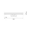 MILAGRO ML2032 Kinkiet MIRORE SILVER 10W 60cm