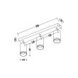 MILAGRO ML2071 Oprawa Pipe Ring Spot Czarny 3xGU10