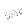 MILAGRO ML2073 Oprawa Pipe Ring Spot Czarny 4xGU10