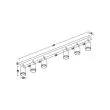 MILAGRO ML2075 Oprawa Pipe Ring Spot Czarny 6xGU10