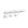 MILAGRO ML2104 Zestaw Oprawa Mica Track Czarny + Złoty 3xGU10 1m