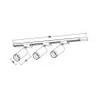 MILAGRO ML2104 Zestaw Oprawa Mica Track Czarny + Złoty 3xGU10 1m