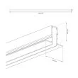 MILAGRO ML2181 Szyna podtynk 100cm magnetic track 10mm