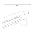 MILAGRO ML2182 Szyna podtynk 200cm magnetic track 10mm